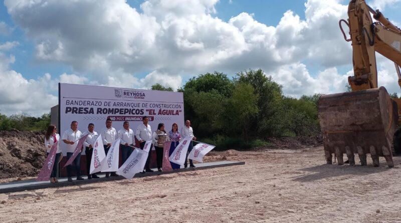 Arranca construcción de presa rompepicos “El Águila” en Reynosa