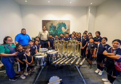 Recibió Banda de Guerra instrumentos entregados por el Alcalde Carlos Peña Ortiz