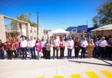 Inauguró Carlos Peña Ortiz otra pavimentación hidráulica