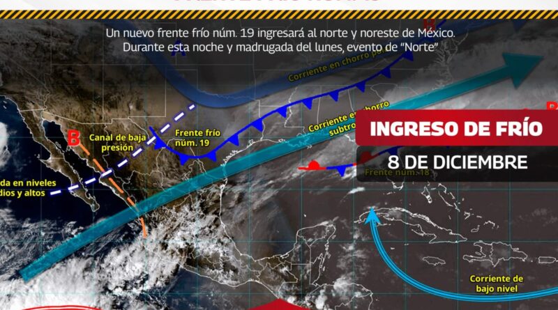 Anuncia PCyB de Reynosa el Frente Frío # 19 Anuncia PCyB de Reynosa el Frente Frío # 19
