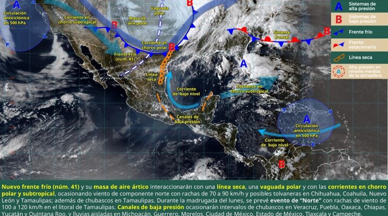 Frente Frío 41 traerá temperatura fresca y viento intenso a Reynosa Frente Frío 41 traerá temperatura fresca y viento intenso a Reynosa