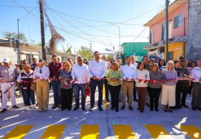 Inauguraron Carlos Peña Ortiz y vecinos, una calle más en Ampliación 16 de Septiembre
