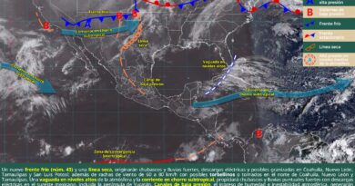 Vigila PC Reynosa avance de frente frío 43 por lluvias y fuertes vientos