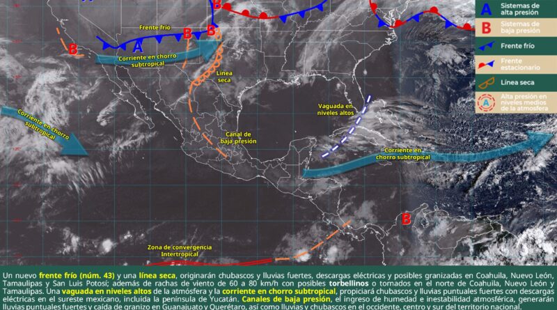 Vigila PC Reynosa avance de frente frío 43 por lluvias y fuertes vientos