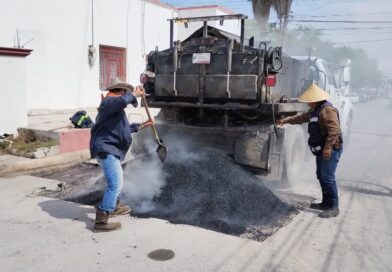 Mantiene Gobierno de Carlos Peña Ortiz campaña permanente de rehabilitación de calles