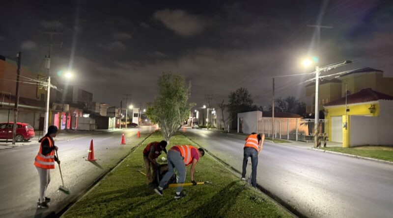 Trabajan cuadrillas del Ayuntamiento de Reynosa bajo medidas de prevención