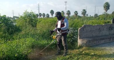 Realiza Gobierno de Reynosa trabajo de mantenimiento en el canal Anzaldúas