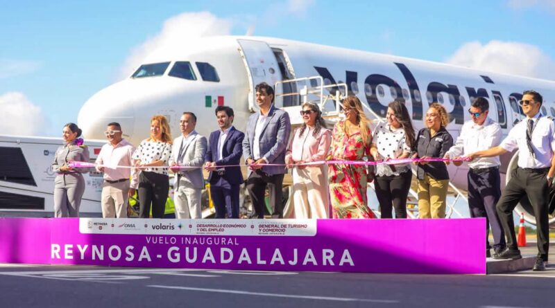 Estrena Reynosa conectividad con Guadalajara: Carlos Peña Ortiz inauguró nueva ruta aérea