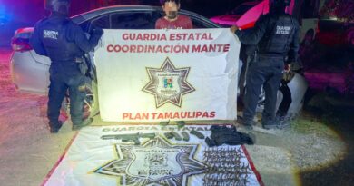 Guardia Estatal asegura armamento y detiene a portador en El Mante Guardia Estatal asegura armamento y detiene a portador en El Mante