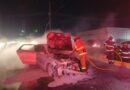 Controla incendio Protección Civil y Bomberos de Reynosa con espuma especial Controla incendio Protección Civil y Bomberos de Reynosa con espuma especial