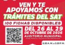 Invita Gobierno de Reynosa a jornada de trámites del SAT del 26 al 29 de octubre