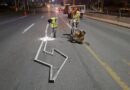 Pintó Servicios Públicos de Reynosa flechas viales en libramiento Monterrey-Matamoros Pintó Servicios Públicos de Reynosa flechas viales en libramiento Monterrey-Matamoros